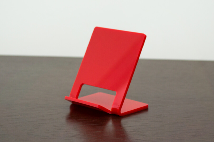 Mostruário para celular de acrílico vermelho